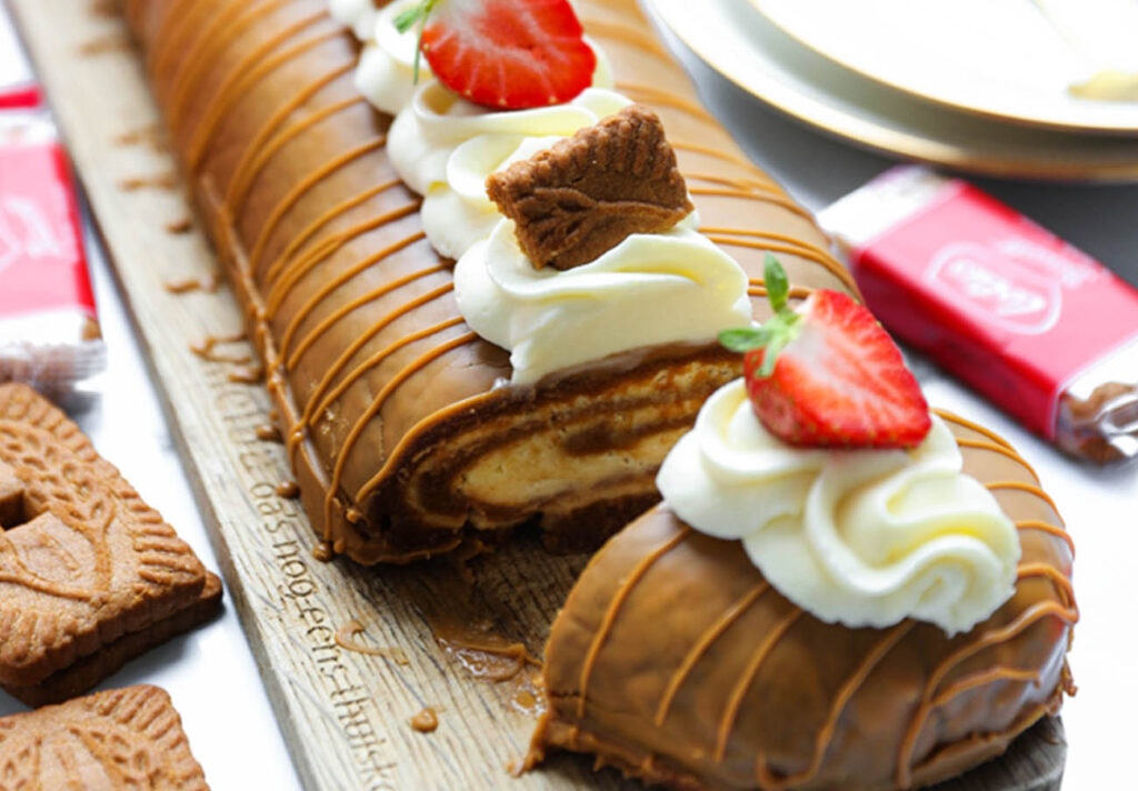 Biscoff cake roll (No bake)