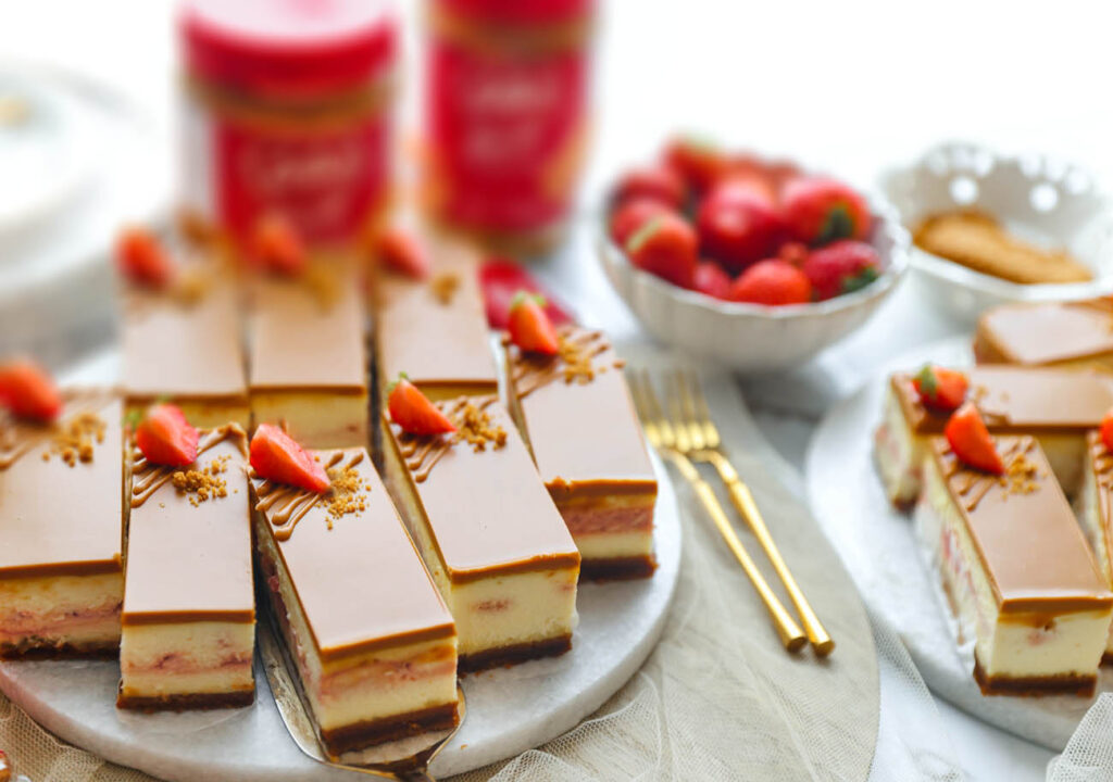 Speculoos-Strawberry Cheesecake