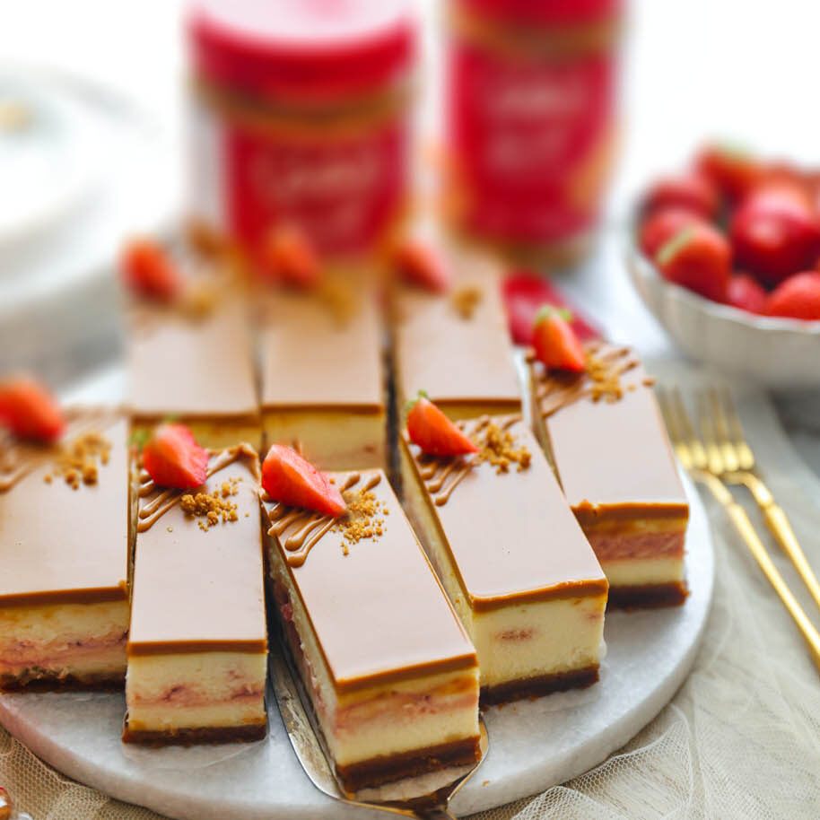 Speculoos-Strawberry Cheesecake